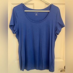 Land’s End Blue Scoop Neck T